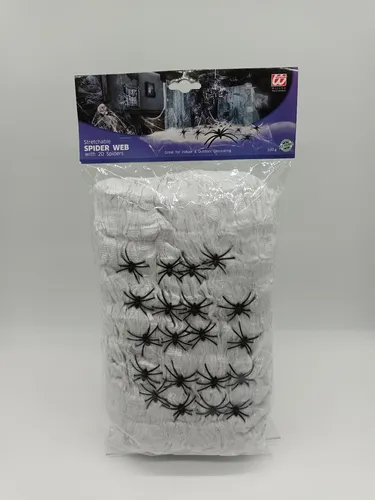 Stretchable Spider Web - Spinnweben m. 20Spinnen -Fasching - Halloween -500g
