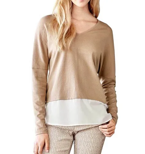 Travel Couture By Heine Damen 2-in-1-Feinstrickpullover, creme GR 36/38 *SALE*