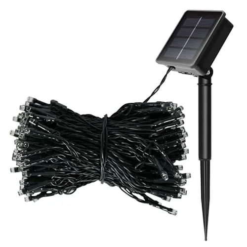 LICHT DISCOUNT LED Solar Lichterkette P5040 8 Modi 200LEDs 3000K warm weiss für Aussen Garten Party Deko Beleuchtung Weihnachten Wetterfest