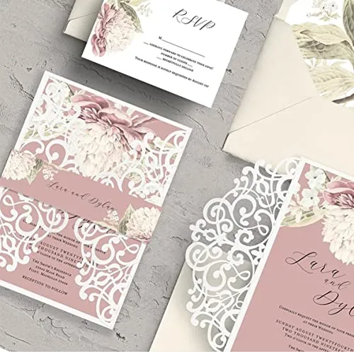 Metall-Stanzformen mit Blumenbordüre, Hochzeitseinladung, Spitzenrahmen, Stanzschablonen für DIY, Scrapbooking, Karten, dekorative Prägepapier-Stanzformen für Scrapbooking, Kartenherstellung