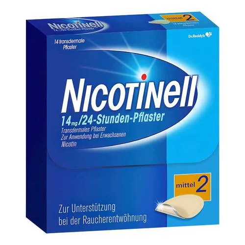 Nicotinell 14 mg / 24-Stunden-Pflaster 14 ST - Suchterkrankungs-Medikamente, unterstützt effektiv bei der Raucherentwöhnung und lindert Nicotinentzugssymptome für ein leichteres Aufhören.