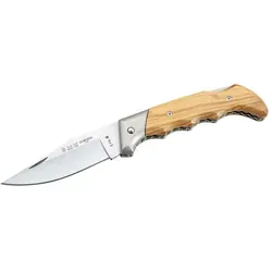 Nieto Taschenmesser Olive - STK - 0 - Taschenmesser mit Olivenholz-Griff für hervorragende Handlage, rostfreie Hochleistungsstahlklinge für lange Haltbarkeit und mühelosen Einsatz.