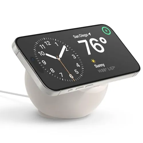 elago MS2 Ladestation - Premium Stand für MagSafe, optimaler Winkel für Videoanrufe und Facetime, schützt Ihr iPhone 16, 15, 14, 13, 12