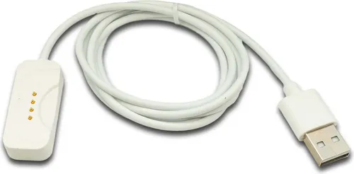 SYSTEM-S USB 2.0 Kabel 100 cm Ladekabel für OnePlus Watch 2 Smartwatch in Weiß