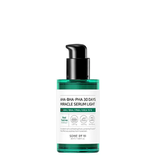 Some By Mi AHA BHA PHA 30 Days Miracle Serum Light - Das Some By Mi AHA BHA PHA 30 Days Miracle Serum Light bietet eine sanfte Hautpflege mit beruhigenden Inhaltsstoffen. Ideal für die tägliche Anwendung zur Verbesserung des Hautbilds und zur Unterstützung der Feuchtigkeitsversorgung.