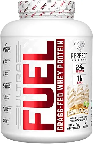 Perfect Sports Ultra Fuel Grassfeed Whey Protein (1.8 kg) Vanilla Ice Cream - Proteine - Whey Protein Konzentrat