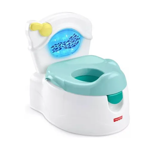 Fisher-Price Meeresrausch Töpfchen - Töpfchen mit Meer-Thema, bietet Geräusche und Lichter zur Belohnung. Ideal für den Übergang zur großen Toilette mit abnehmbarem Aufsatz und einfacher Reinigung.