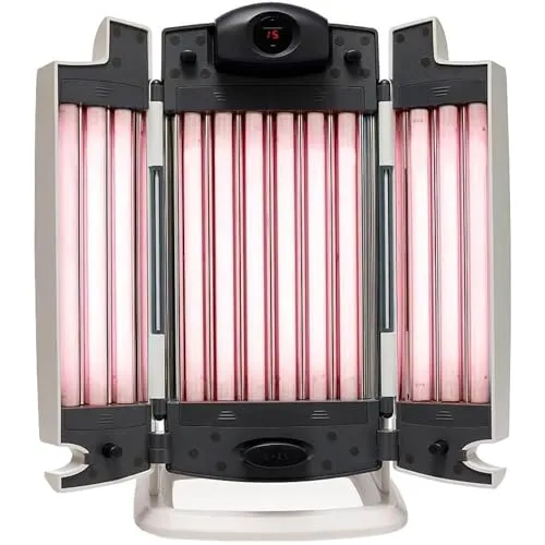 Eurosolar Gesichtssolarium SmartSun Edition - Oberkörpersolarium mit rotem Beauty-Licht und UV-Licht, fördert gesunde Bräune und Hautgefühl