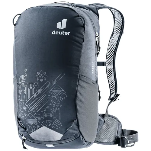 Deuter Rucksack Race 12 schwarz - Leichter Wanderrucksack mit 12 Litern Volumen, ideal für schnelle Touren und optimalen Tragekomfort.