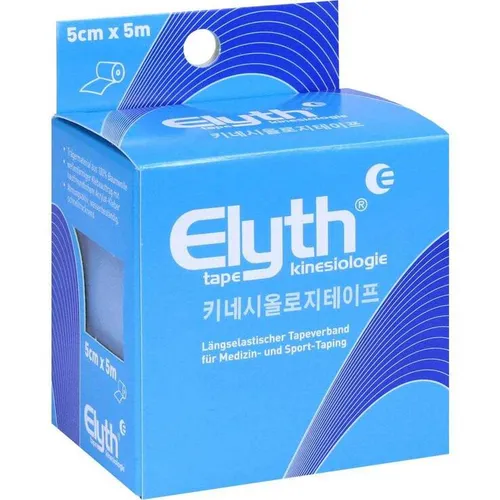 Elyth Tape Kinesiologie 5 cm x 5 m blau Bandage Inhalt: 1 St