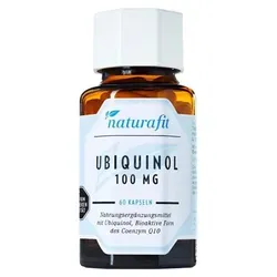 Naturafit Ubiquinol 100mg - Bioaktive Coenzym Q10 Kapseln - Nahrungsergänzungsmittel für Herz und Energie, mit 100 mg Ubiquinol pro Kapsel, laktose- und glutenfrei, ideal zur Unterstützung eines aktiven Lebensstils.