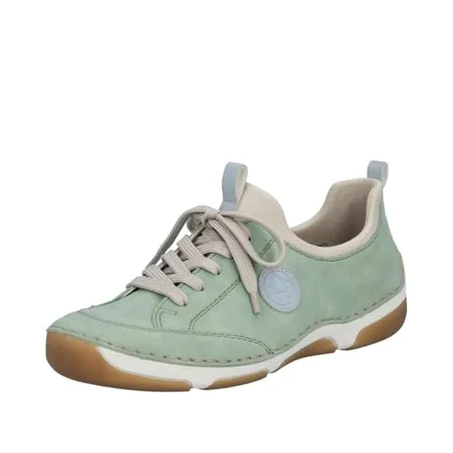 Rieker Damen 55950 Slipper Grün 43 - Bequeme Schuhe für jeden Tag - Eleganter Slipper mit weicher Decksohle für optimalen Tragekomfort. Ideal für den Alltag und stilvolle Auftritte.