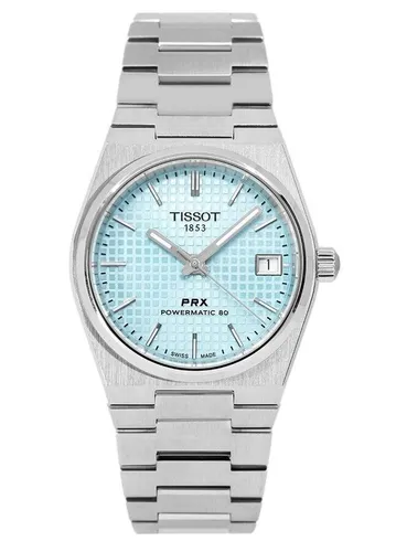 Tissot T-Klassisch PRX Powermatic 80 Swiss Made Damenuhr - Armbanduhren, elegante Damenuhr mit 100m Wasserdichtigkeit und kratzfestem Saphirglas, perfekt für jeden Anlass.