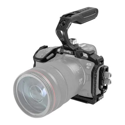 SmallRig 3234 Black Mamba Kit für Canon EOS R5/R6 - Video Zubehör mit Cage, Top Handle und Kabelklemme für optimale Stabilität und Flexibilität bei der Videoproduktion.