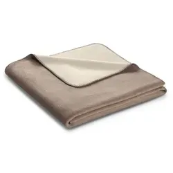 Biederlack Wohn- und Kuscheldecke 'Melange Doubleface' 150 x 200 cm - Mehrere Farben (Farbe: Oliv - Sahara)