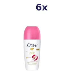 6x Dove Deodorant Roll-on - Go Fresh Granatapfel 50 ml - 6er-Pack Dove Deodorant Roll-on mit erfrischendem Granatapfelduft. Ideal für den täglichen Einsatz, bietet langanhaltenden Schutz und ein frisches Gefühl den ganzen Tag.