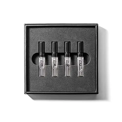GAMMON Black Notes Explorer-Set (4x2 ml), Parfum Set Mit Allen 4 Black Notes Männer Düften, Für Herren Mit 20% Parfum-Öl, Bequem Den Lieblingsduft Finden