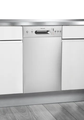 Hanseatic Unterbaugeschirrspüler HGU4582E97736BI, 9 Maßgedecke - Unterbau Geschirrspüler mit energieeffizienter Halbe Beladung und Edelstahl-Innenraum, ideal für kleine Küchen.