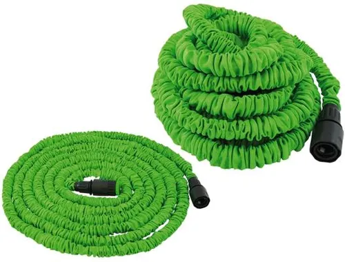 Magic Bean Ausziehbares Schlauchset 5-15 m - Praktisches Schlauchset mit Wasserhahnadapter, ideal für Gartenpflege und flexible Bewässerung.