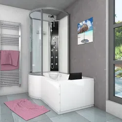 AcquaVapore K50-R00-EC Duschtempel 100x170 cm - Sanitärinstallation: 2-in-1 Badewanne und Dusche aus hochwertigem Sicherheitsglas und Aluminium, mit Rückenmassagedüsen und praktischer EasyClean Versiegelung für müheloses Reinigen.