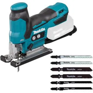 Makita DJV185Z - Akku-Pendelhubstichsäge, leistungsstark mit dreistufiger Pendelhubeinstellung und werkzeuglosem Klingenwechsel