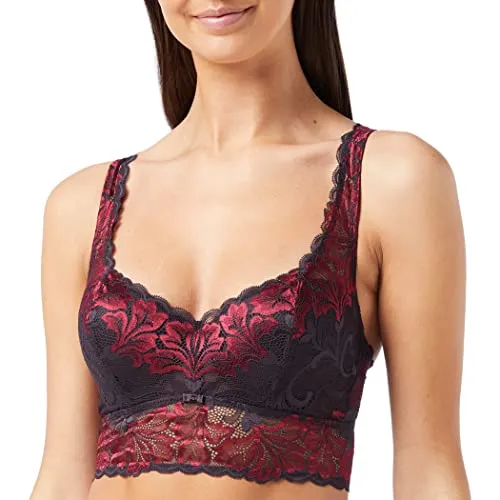 Triumph Damen Amourette Charm Xmas WHPL Halbschalen BH, Mehrfarbig (Red-Dark Combination M006), 70A(Herstellergröße: 70)