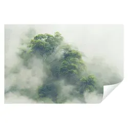 Fototapete Wald Nebel Regenwald Tropischer Dschungel Bäume - inkl. Kleister - für Wohnzimmer Schlafzimmer Flur Modern Vlies Tapete Vliestapete Wandtapete Motivtapeten Montagefertig (312x219 cm)