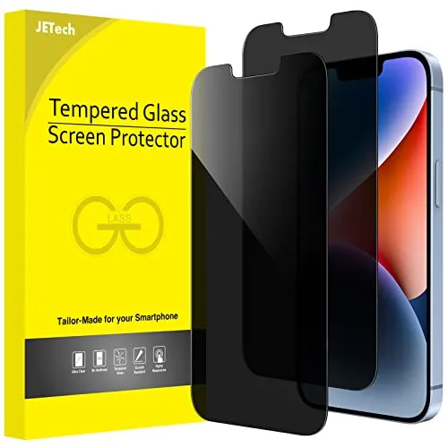 JETech Sichtschutz für iPhone 17e (2026) / iPhone 16e / iPhone 14, Anti-Spähen Privatsphäre Schutzfolie Panzer Schutz Glas Folie Displayschutz, 6,1 Zoll Display, 2 Stück