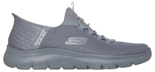 Skechers Slip-Ins Summits High Range Trainer, Grau 42 EU - Sneaker mit Hands Free Slip-ins™ für müheloses Anziehen, ausgestattet mit atmungsaktivem Mesh und Skechers Air-Cooled Memory Foam® für ultimativen Komfort.