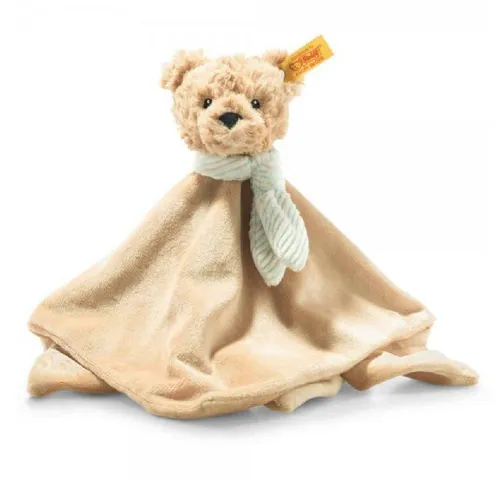 Steiff 242281 Soft Cuddly Friends Jimmy Teddybär Schmusetuch - 26 cm - Stofftier für Babys, waschbar bei 30° C, weich und kuschelig - der perfekte Begleiter für Geborgenheit und Spielspaß!