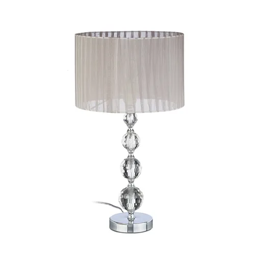 Kristall Tischleuchte Leselampe von Relaxdays - Moderne Nachttischlampe in elegantem Grau, ideal für Kinderzimmer und Schlafzimmer. Mit 41-60 cm Höhe sorgt sie für stimmungsvolles Licht.