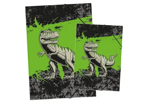 itenga Organisationsmappe itenga Gummizugmappe Zeichenmappe A4 und A3 Motiv T-REX Set