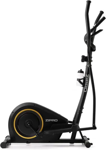 Zipro Crosstrainer Burn Gold - Ellipsentrainer für Zuhause mit 8 Widerstandsstufen - Crosstrainer für effizientes Cardio-Training bis 120 kg, ausgestattet mit Flaschenhalter und Nivellierungsfüßen für optimalen Komfort und Stabilität.
