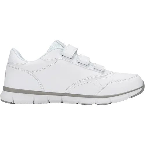 JAKO Comfortschuh Comfort WHITE/VAPOR GREY 45 - Hallenschuhe mit schnelltrocknendem Fast-Dry Lining, Klettverschluss und optimaler Dämpfung durch ShockAbsorb EVA-Zwischensohle für höchsten Tragekomfort.