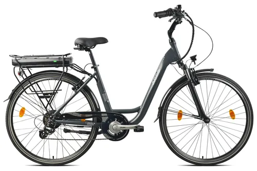 LLobe County City E-Bike 28", anthrazit - Ideal für Stadtverkehr - E-Bikes für Pendler und Freizeitfahrer, komfortabel und zuverlässig, mit moderner Technik für umweltfreundliche Mobilität.