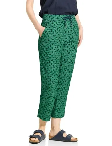 CECIL Damen B377895 7/8 Hose mit Print, Fresh Apple Green, XL / 26L