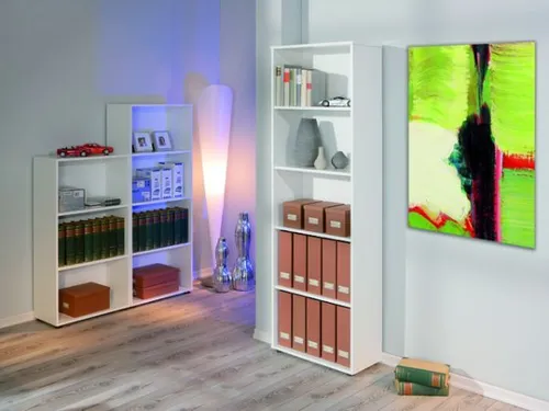 Bücherregal "Arco 4" mit 5 Fächern - Modernes Bücherregal in Weiß mit 5 höhenverstellbaren Fächern, ideal für jedes Zimmer. Perfekte Kombination aus Funktionalität und Stil.