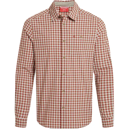 Craghoppers NosiLife Nuoro Check Long Sleeved Shirt XXL - Braun - Freizeithemden mit Insektenschutz für unbeschwerte Abenteuer. Ideal zum Wandern, aus 100% Polyamid gefertigt für höchsten Komfort. Entdecken Sie weitere Craghoppers Angebote bei Bergfreunde.de!