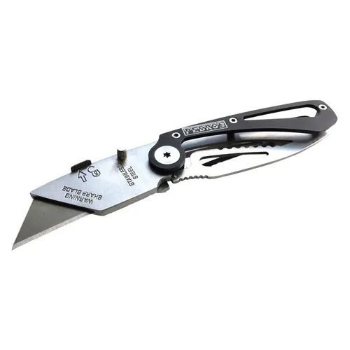 Pedro's Allzweck Messer faltbar, schwarz/silber - Taschenmesser, robust und vielseitig einsetzbar – ideal für Outdoor-Abenteuer und den täglichen Gebrauch.