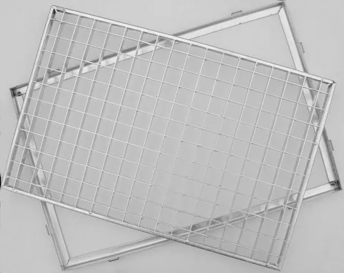 ACO Gitterrost mit Zarge Stahl, verzinkt, 60 x 40 cm - Schuhabtropfschalen: Robuster Gitterrost aus verzinktem Stahl, ideal für Eingangsbereiche und sorgt für saubere Böden.