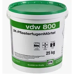 vdw 800 Pflasterfugenmörtel - Steingrauer Fugenmörtel für langlebige Pflaster - Mörtel, Putz, Zement & Gips - Ideal für stabile Fugen, 10 kg Eimer mit Flüssigpolymer für hohe Flexibilität und Widerstandsfähigkeit.