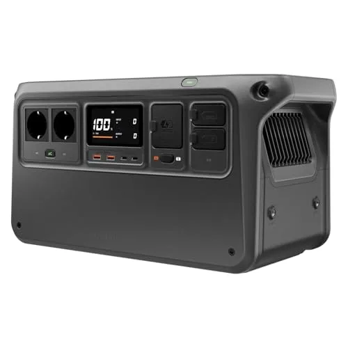 DJI Power 1000 V2 - Tragbare Powerstation - Powerstation mit 1024 Wh Kapazität, extrem leiser Betrieb (26 dB) und superschnelles Aufladen von DJI Drohnen. Ideal für Camping und Notstromversorgung.