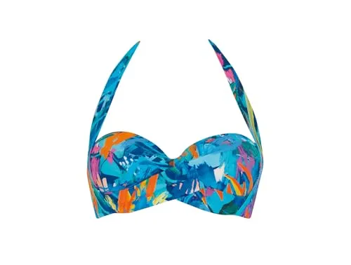 Sunflair Mix and Match Bikini Top - Multicolor Bandeau Neckholder mit Softschalen, verstellbare Träger für perfekten Tragekomfort