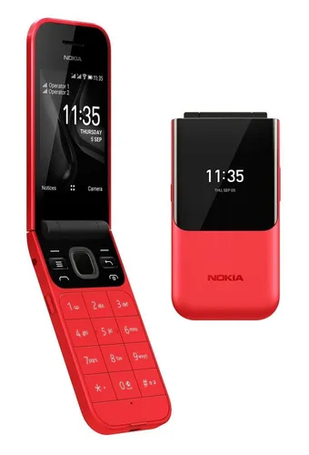 Nokia 2720 Flip TA-1170 DS Rot - Klapphandy mit Außendisplay - Handy der Kategorie Klapphandys, bietet Bluetooth, Dual-SIM und eine 2,0 Megapixel Kamera für vielseitige Nutzung.