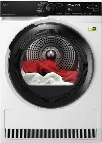 AEG WiFi Wärmepumpentrockner 8 kg, Serie 9000 AbsoluteCarePlus - Trockner mit innovativer 3D-Scan-Technologie für punktgenaue Trocknung, entfernt 99,9% der Bakterien und Viren, energiesparend und ideal für empfindliche Textilien.