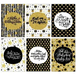 PAPIERDRACHEN Weihnachtskarte Weihnachtskarten Set - 12 gestaltete Postkarten zu Weihnachten