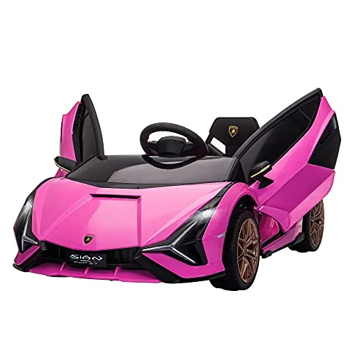 HOMCOM Elektro-Kinderauto mit Fernbedienung - Kinder-Elektrofahrzeug in Rosa, belastbar bis 25 kg, mit MP3/USB Musikfunktion und Fernsteuerung für unvergesslichen Fahrspaß für Kinder von 3-5 Jahren.