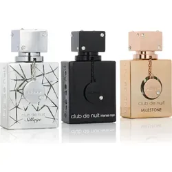Armaf Club de Nuit A Collector's Pride Geschenkset - Damendüfte mit 3 Miniaturen der beliebtesten Club De Nuit Düfte, blumig-holziger Moschusduft für jede Gelegenheit, der frische und elegante Noten vereint.