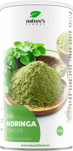 Nature’s Finest 100 % Moringa Pulver – Moringa oleifera Blattpulver – Superfood aus Indien – 250 g