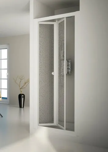 Nischendusche Domino 90-95 cm - Hochwertige Duschtür mit leichtgängigem Schiebesystem, verstellbar um bis zu 5 cm. Ideal für moderne Badezimmer, komplett vormontiert und aus robustem Acryl-Glas.